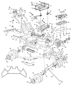 Part Location Diagram of 74460-2019 Power Wheels Front Module